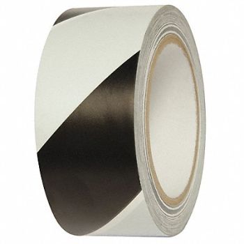 INCOM MANUFACTURING Floor Tape Black/White 2 inx54 ft Roll, 462D02