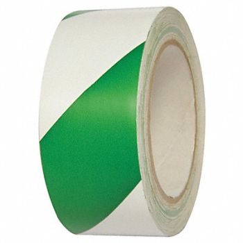 INCOM MANUFACTURING Floor Tape Green/White 2 inx54 ft Roll, 462D03