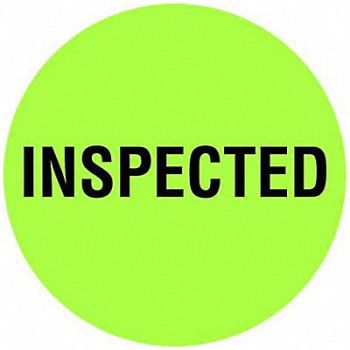 TAPECASE D6075 Inventory Control Label Inspected PK1000, 16U829