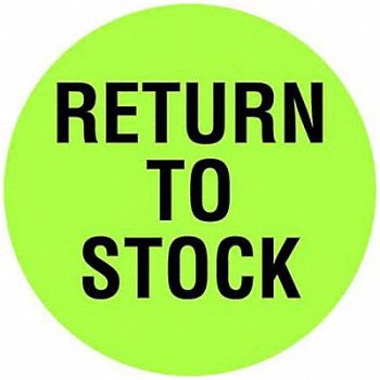 TAPECASE D6077 Inventory Control Label Green PK1000, 16U826