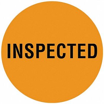 TAPECASE D6075 Inventory Control Label Orange PK1000, 16U935