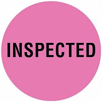 TAPECASE D6075 Inventory Control Label Pink PK1000, 16U936