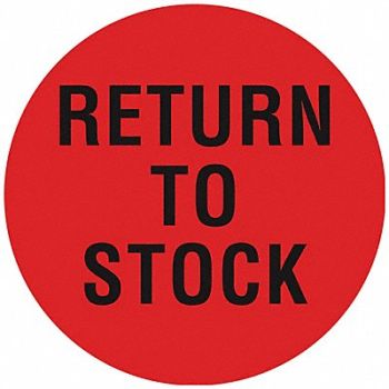 TAPECASE D6077 Inventory Control Label Red PK1000, 16U941