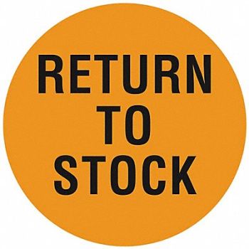 TAPECASE D6077 Inventory Control Label Orange PK1000, 16U943