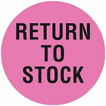 TAPECASE D6077 Inventory Control Label Pink PK1000, 16U944