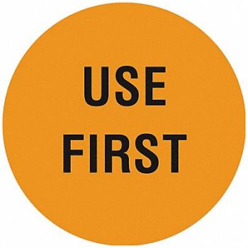 TAPECASE D6073 Inventory Control Label Orange PK1000, 16U947