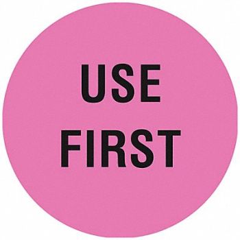 TAPECASE D6073 Inventory Control Label Pink PK1000, 16U948