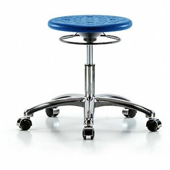 BLUE RIDGE ERGONOMICS Polyurethane Stool 300 lb Cap. Blue, 797R39