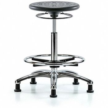 BLUE RIDGE ERGONOMICS Polyurethane Stool 300 lb Cap. Black, 797R52