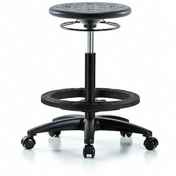 BLUE RIDGE ERGONOMICS Polyurethane Stool 300 lb Cap. Black, 797R54