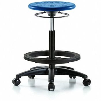 BLUE RIDGE ERGONOMICS Polyurethane Stool 300 lb Cap. Blue, 797R55