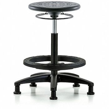 BLUE RIDGE ERGONOMICS Polyurethane Stool 300 lb Cap. Black, 797R56