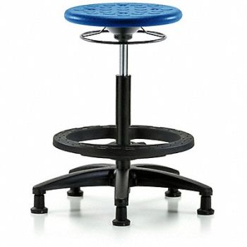 BLUE RIDGE ERGONOMICS Polyurethane Stool 300 lb Cap. Blue, 797R57