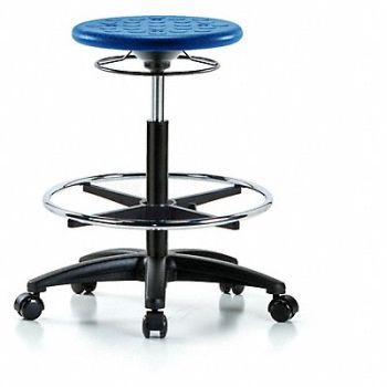 BLUE RIDGE ERGONOMICS Polyurethane Stool 300 lb Cap. Blue, 797R59