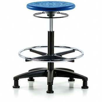 BLUE RIDGE ERGONOMICS Polyurethane Stool 300 lb Cap. Blue, 797R61