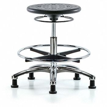 BLUE RIDGE ERGONOMICS Polyurethane Stool 300 lb Cap. Black, 797R68