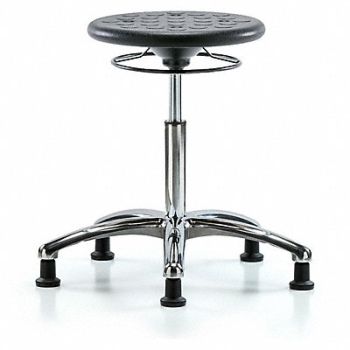 BLUE RIDGE ERGONOMICS Polyurethane Stool 300 lb Cap. Black, 797R72
