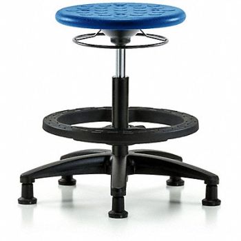 BLUE RIDGE ERGONOMICS Polyurethane Stool 300 lb Cap. Blue, 797R77
