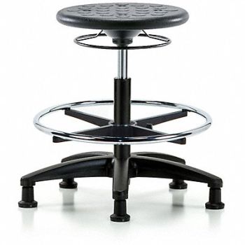 BLUE RIDGE ERGONOMICS Polyurethane Stool 300 lb Cap. Black, 797R80