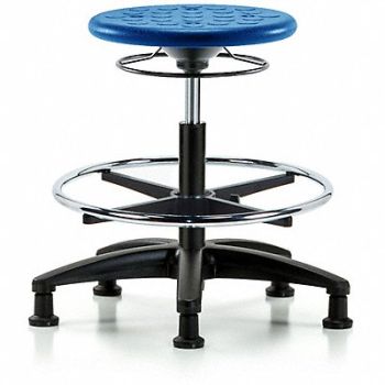 BLUE RIDGE ERGONOMICS Polyurethane Stool 300 lb Cap. Blue, 797R81