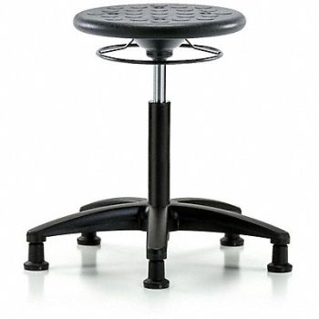 BLUE RIDGE ERGONOMICS Polyurethane Stool 300 lb Cap. Black, 797R84