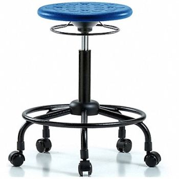 BLUE RIDGE ERGONOMICS Polyurethane Stool 300 lb Cap. Blue, 797R87