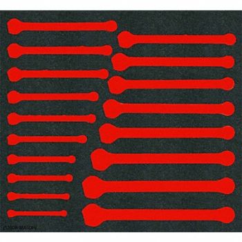 PROTO SET WR COMB 18PC 12PT METRIC FOAM, 806KA6