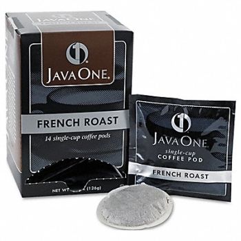 JAVA ONE Coffee Pods French Roast Single Cup PK14, 51WX85