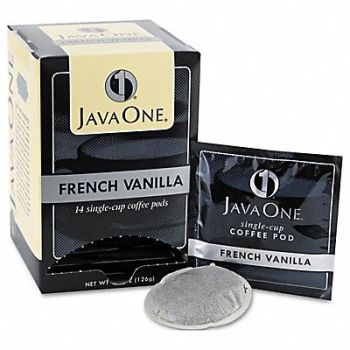 JAVA ONE Coffee Pods French Vanilla PK14, 51WX88