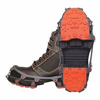 WINTER WALKING Ice Cleats Unisex Gray/Orange PR, 55JK59