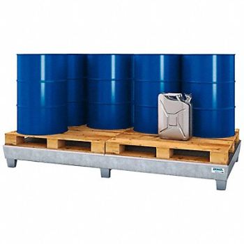 DENIOS Spill Pallet 124 gal Steel, 793VR8