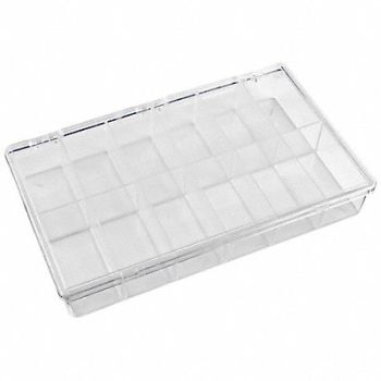 FLAMBEAU K4967 Compartment Box Snap Clear 1 13/16 in, 2W782
