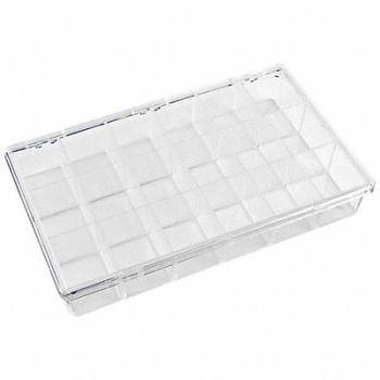 FLAMBEAU K4967 Compartment Box Snap Clear 1 13/16 in, 2W781