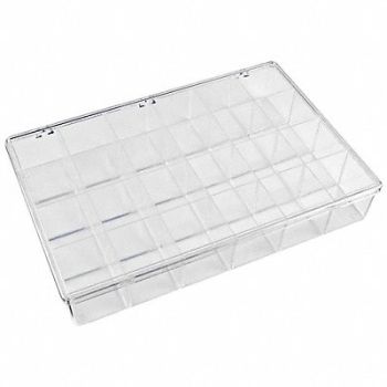 FLAMBEAU K4970 Compartment Box Snap Clear 2 13/16 in, 2W467