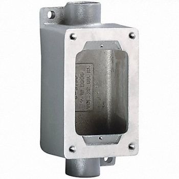 HUBBELL KILLARK Device Box 3/4In Hub 22Cu-In 2 Hubs, 4TZV3