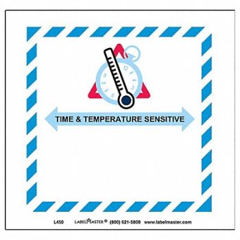 LABELMASTER Time and Temperature Label 126mm PK500, 35ZL15