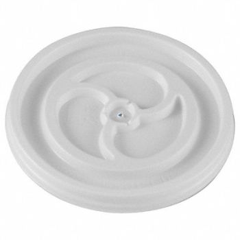 GRAINGER APPROVED Hot Cup Lid Type Flat 6 fl. oz PK1000, 6GEG5