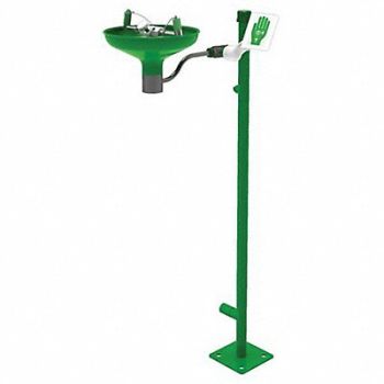 HUGHES SAFETY Laboratory Eye/Face Wash Pedestal Mount, 287T54