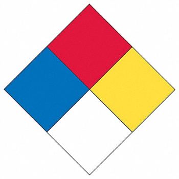 LABELMASTER NFPA Diamond Label 10-1/2inx10-1/2in, 35ZJ27