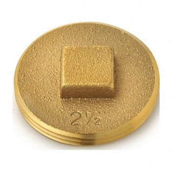 OATEY Cleanout Plug 2 1/2 Brass 10 psi, 3NWC6