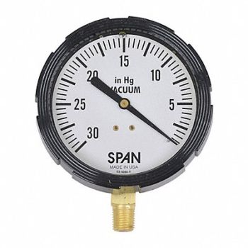 CHERNE Vacuum Test Gauge 6.25 L 5.75 H, 53MH42
