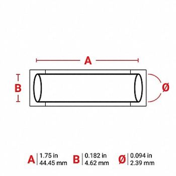 BRADY Sleeve Polyolefin Blue 1 3/4 W, 803UG2