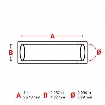 BRADY Sleeve Polyolefin Blue 1 W, 803UG4