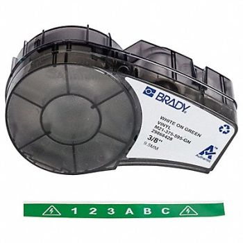 BRADY E7622 Label Cartridge White/Green 21 ft L, 3PXU8
