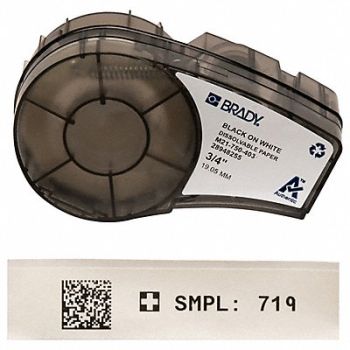 BRADY Laboratory Label Paper 21 ft L 3/4 W, 56KG84