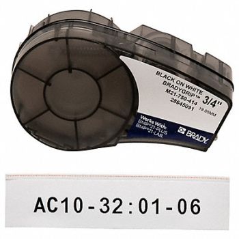 BRADY Print-On Hook Material Label, 60YR59