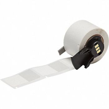 BRADY Label 1 3/4 in W Clear White, 803PT1