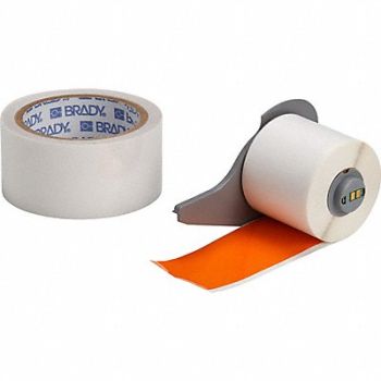 BRADY Label 2 in W Indoor Orange, 803MU6