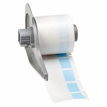 BRADY Label 3/4 in W Blue Clear, 803R82