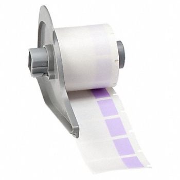 BRADY Label 3/4 in W Clear Purple, 803RH0